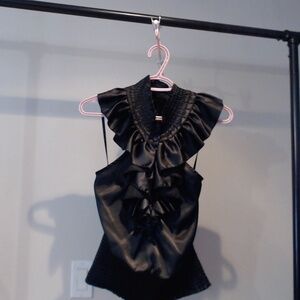 Black Silk Top